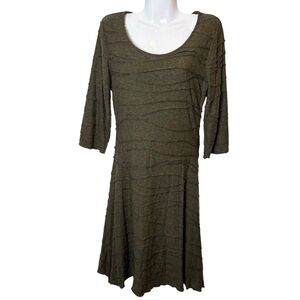 NWT James Lakeland Wool Dress L Made in Italy $189 Retail Textured Knit Luxury